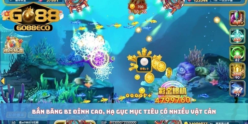 Bắn băng bi đỉnh cao, hạ gục mục tiêu có nhiều vật cản