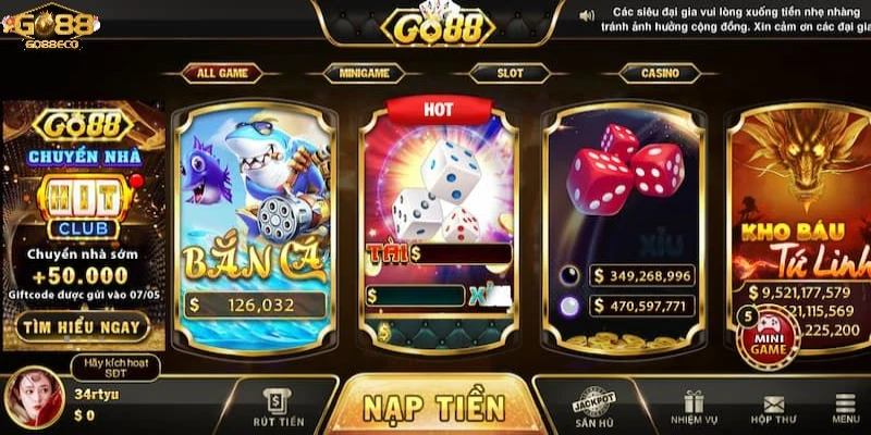 Cập nhật link vào tải xỉu go88 mới nhất