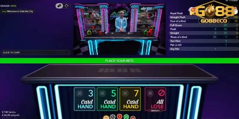 Kết quả chiến thẳng side bet