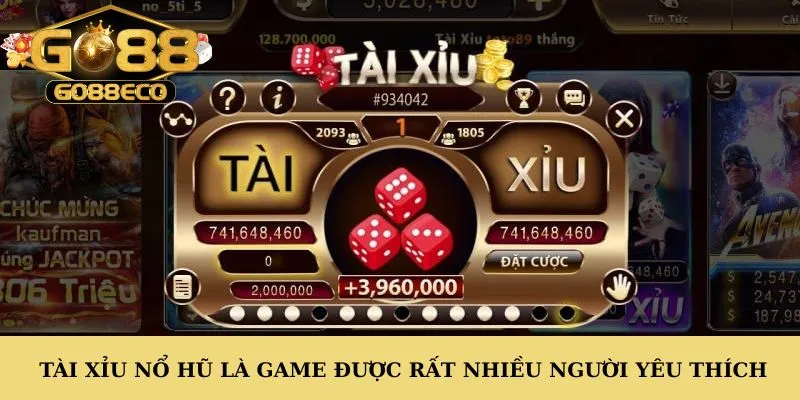 Tài xỉu nổ hũ là game được rất nhiều người yêu thích